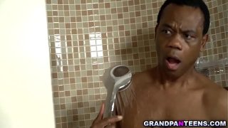 Polina Sweet was surprised when she saw Carlos huge black dick in shower