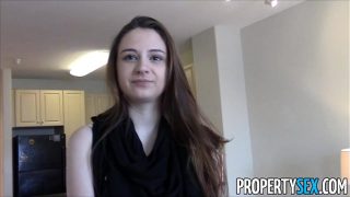 Young real estate agent with big natural tits homemade sex